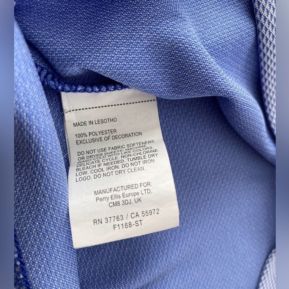 PGA tour blue and white golf polo shirt - Picture 4 of 10
